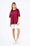 Sports T-Shirt Round Neck Printed Burgundy Color - 8