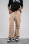 Men's Trousers Fabric Cream Cargo Pockets Parachute Baggy