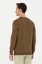 Men's Regular Fit Crew Neck Khaki Sweater 50271000-Vr027 - 5