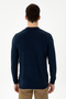 Men's Navy Blue Polo Neck Sweater 50271041-Vr033 - 5