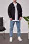 Men's Jacket Sleeve Seasonal Black Elastic Loose Fit Parachute Fabric