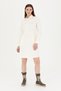 Women's White-Black Stone Woven Dress