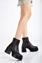 Women's Zippered Boots Black
