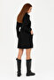 Women's Black Mini Size Woven Dress 50271164-Vr046 - 5