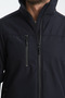 Men's navy softshell jacket Waterproof and Windproof mock neck fleece inside 3-pocket Outdoor & sports - 5
