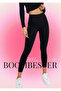 Raised Push up High Waist Recovery Submersible Black Leggings Wide Belt - 5