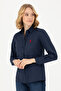 Women's Navy Blue Long Sleeve Basic Shirt 50271267-Vr033 - 3