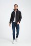 Men's black softshell jacket, water- and windproof, mock neck, fleece-lined, 3-pocket, outdoor & sports - 5