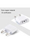 EU Plug White American China To EU Europe Travel Power Adapter 2 pin US To EU Plug Adapter - 7