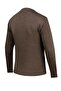 Men's Crew Neck Knitwear Mink Sweater Patterned Steel Knit Classic Fit - 4241C - 4