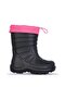 00680 Black-Fuchsia Furry Girl's Boots