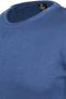 Men's Crew Neck Knitwear Blue Sweater Patterned Steel Knit Classic Fit - 4241C - 4