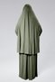 Women's Two-Piece Prayer Dress with Headscarf, Organic Cotton, Elastic Sleeves, Non-Slip Skirt, Combed Cotton, Hijab - 3
