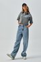 Women's Gray Zipper Detailed Men's Collar Knitwear Sweater 26028