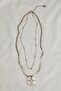 Silver Color Necklace with Lucky Clover Figure - 5