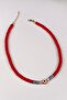 Red Evil Eye Beaded Fimo Necklace - 5