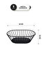 Black Metal Bread Box Basket – Stylish and Durable Bread Bowl for Your Tableways 32 X 10 cm - 4