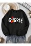 Women's Sweatshirt Gobble Printed Hodies 2 Thread Compact Fabric Cotton Inside