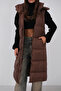 Hooded Inflatable Brown Maxi Vest - 4