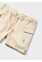 0-36 Months Baby Boy Cargo Pocket Pack Poplin Shorts Beige - 3