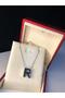 Letter R Three-Dimensional White Steel Women's Necklace in Light Box • for Lover • for Wife • for Mother • for Friend Necklace
