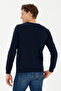 Men's Navy Blue Sweater 50272123 -Vr033 - 5