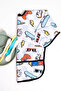Liquid Proof Long Sleeve Play Patterns Activity-Food Bib 6-24 Months - 2