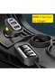 Black 81W Fast Car Charger 6-Port Expansion Simultaneous Front and Rear Charging Type-C 2-USB 1.5m E