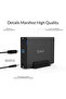 علبة قرص صلب خارجي Orico USB A بمقبس أوروبي، محول SATA إلى USB 3.0، تتسع لـ 2 قرص صلب - 4