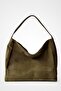 Suede Creme Casual Look Shopper Bag - 6