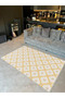Angel Collection Yellow Beige Patterned Woven Base Modern Decorative Carpet Melek24 - 3