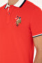 Men's Slim Fit Polo Neck Red Basic T-Shirt 50279559-Vr030 - 7