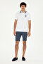Men's Slim Fit Polo Neck White Basic T-Shirt 50279569-Vr013 - 4