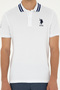 Men's Slim Fit Polo Neck White Basic T-Shirt 50279569-Vr013 - 6