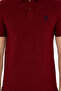 Men's Slim Fit Polo Neck Burgundy Basic T-Shirt 50279581-Vr177 - 6