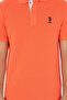 Men's Regular Fit Polo Neck Pomegranate Flower Basic T-Shirt 50279611-Vr039 - 6