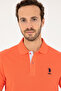 Men's Regular Fit Polo Neck Pomegranate Flower Basic T-Shirt 50279611-Vr039 - 2