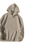 Cream Unisex Oversized Hoodie - Kendrick Lamar Mr. Morale Printed Kangaroo Pocket Streetwear Sweatshirt - 4