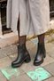 (Bükreş) Genuine Leather Thick Heeled Serrated Non-Slip Sole Boots - 6