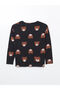 Crew Neck Printed Women's Pajamas Set - 3