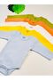 Pack of 5 100% Cotton Combed Long Sleeve Unisex Baby Bodysuit - 5