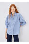 Striped Oversize Poplin Women's Shirt