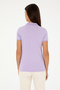 Women's Lilac Basic Polo Neck T-Shirt 50280071-Vr034 - 5