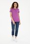 Women's Purple Basic Polo Neck T-Shirt 50280057-Vr038 - 4