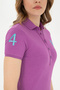 Women's Purple Basic Polo Neck T-Shirt 50280066-Vr038 - 7
