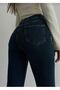 By-8169 Hot Women Dark Blue Flared Denim High Waist Jeans t Shaping / Sculpting Navy Blue Pants