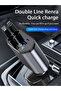 4IN1 4 in 1 120W Car Charger Retractable Car Cigarette Lighter Adapter USB Type C Fast Charger Cable - 7