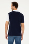 Men's Regular Fit Polo Neck Navy Blue T-Shirt 50281521-Vr033 - 5