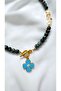 ALAÇATI GLASS BEAD NATURAL STONE NECKLACE - 5