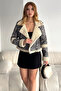 Faux Leather Biker Coat with Fur Inside